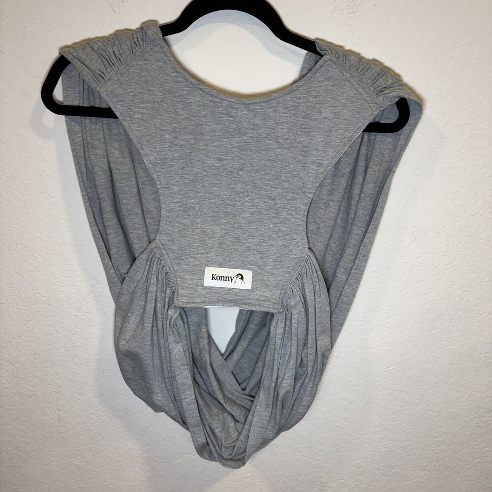Konny Size Large Carrier Ultra-Lightweight Grey Wrap Sling Mom Newborn